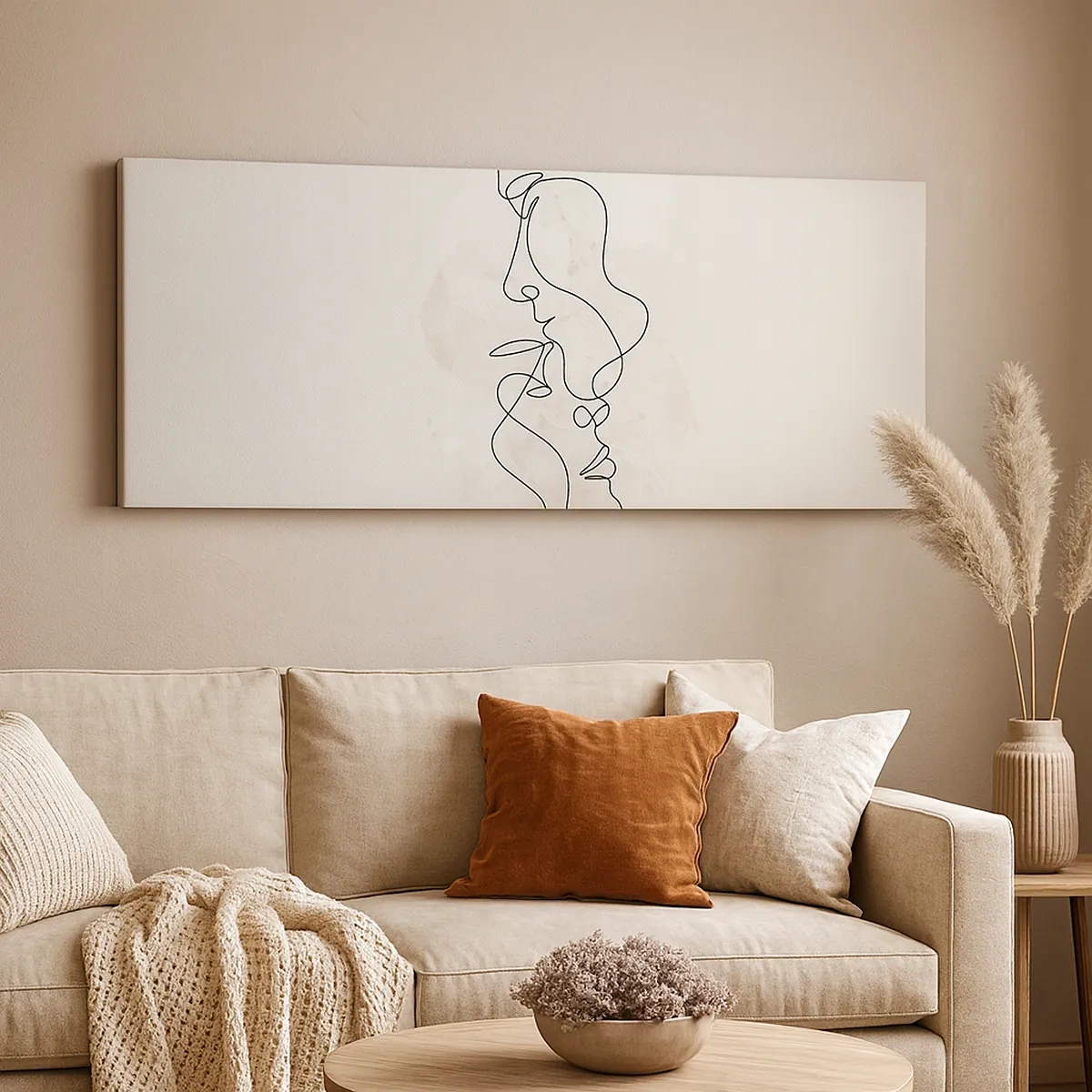 Schilderen op canvas - Verstrikt in een omhelzing - 30x30 cm