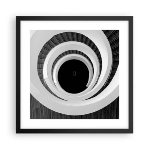 Poster in een zwarte lijst - Tot de kern van de zaak - 40x40 cm