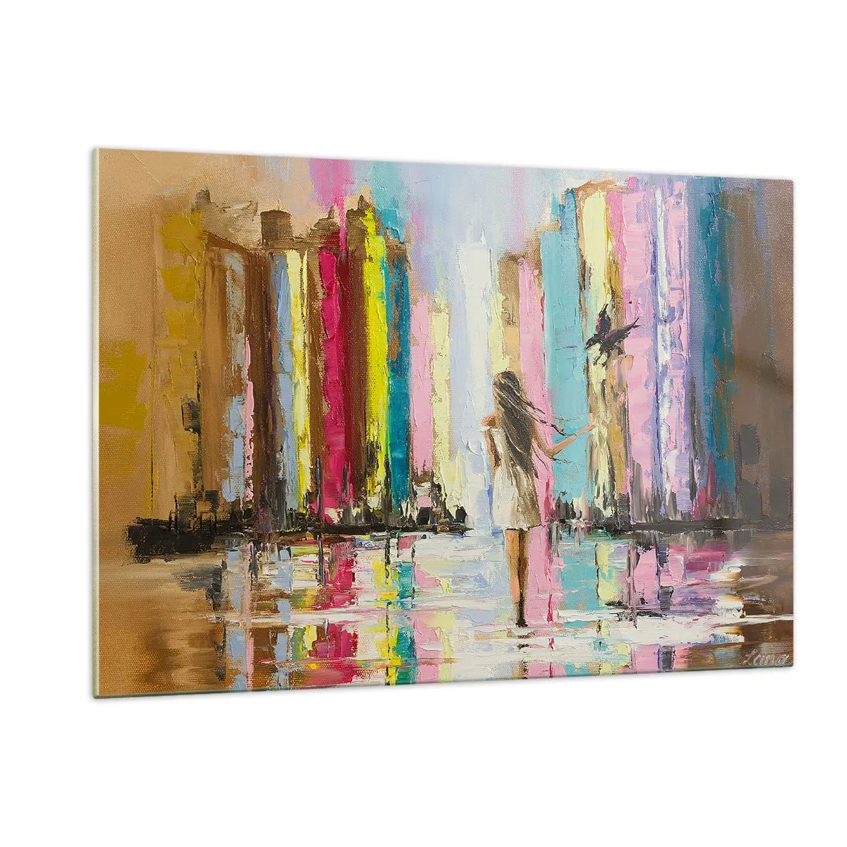 Schilderen op glas - Volg mij - 120x80 cm