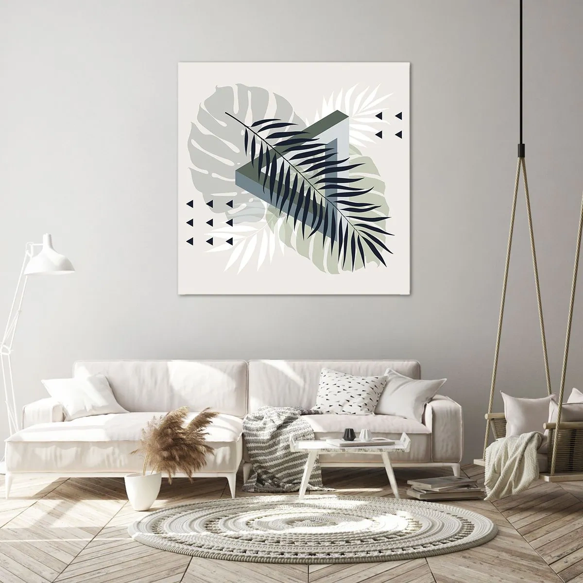 Schilderen op canvas - Natuur en geometrie - twee orden? - 50x50 cm
