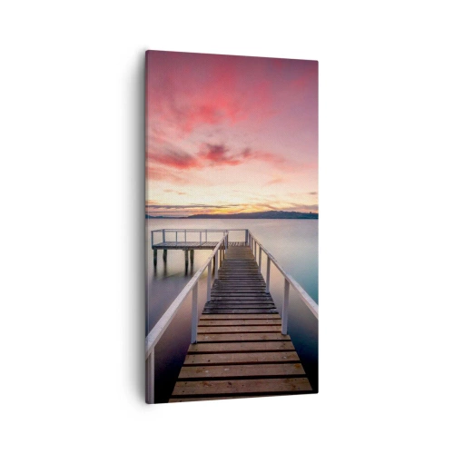 Schilderen op canvas - De zachte vlam van de avond - 55x100 cm