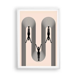 Poster in een witte lijst - Op zijn kop - 70x100 cm