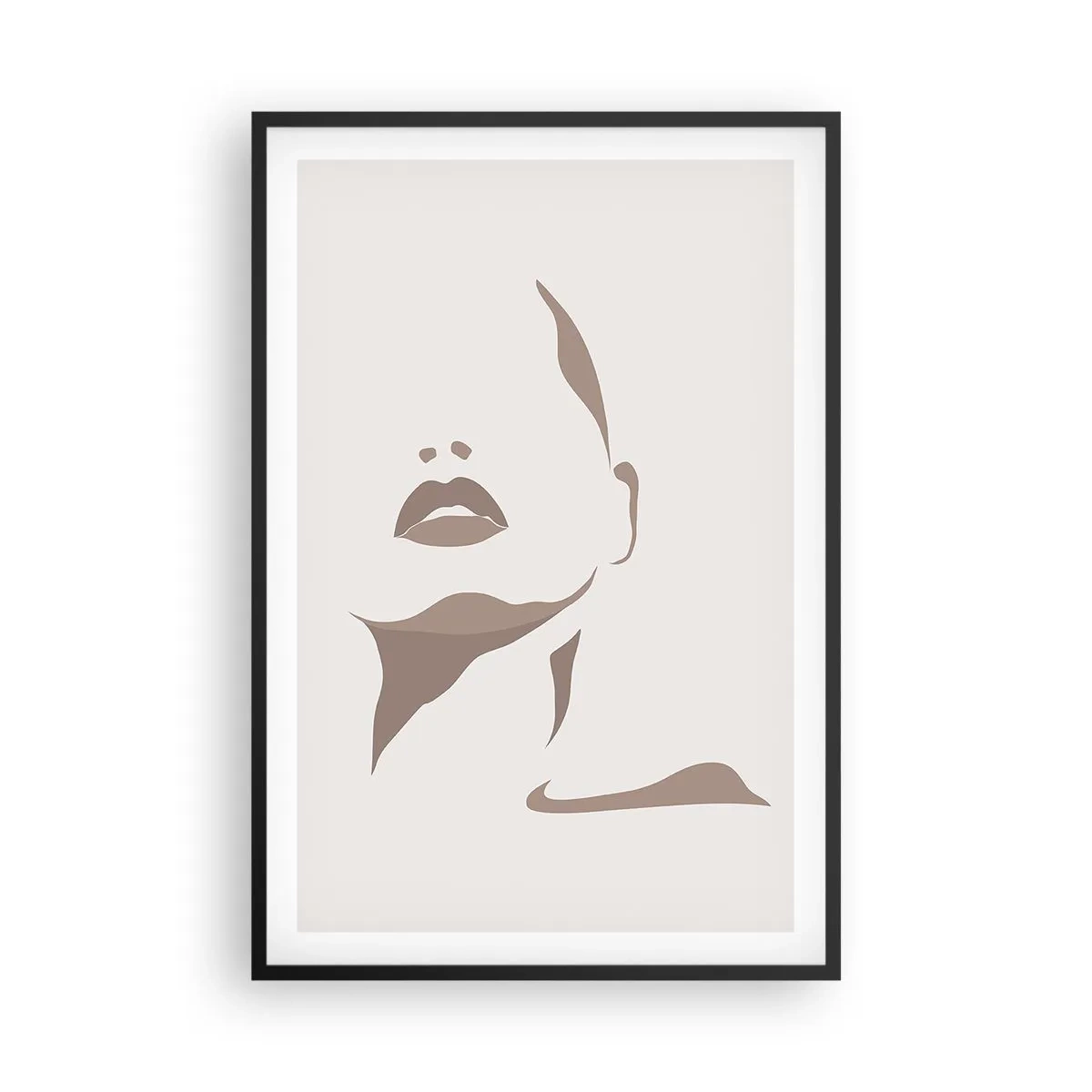 Poster in een zwarte lijst - Gemaakt van licht en schaduw - 61x91 cm