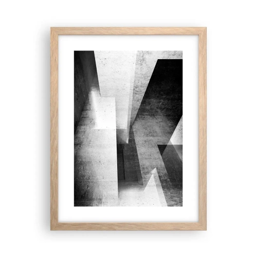 Een poster in een licht eiken lijst - De structuur van de ruimte - 30x40 cm