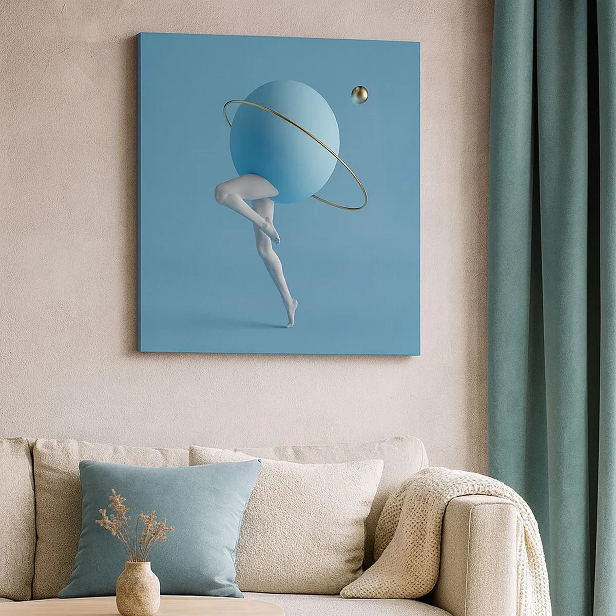 Schilderen op canvas - En de planeten zijn gek geworden - 30x30 cm