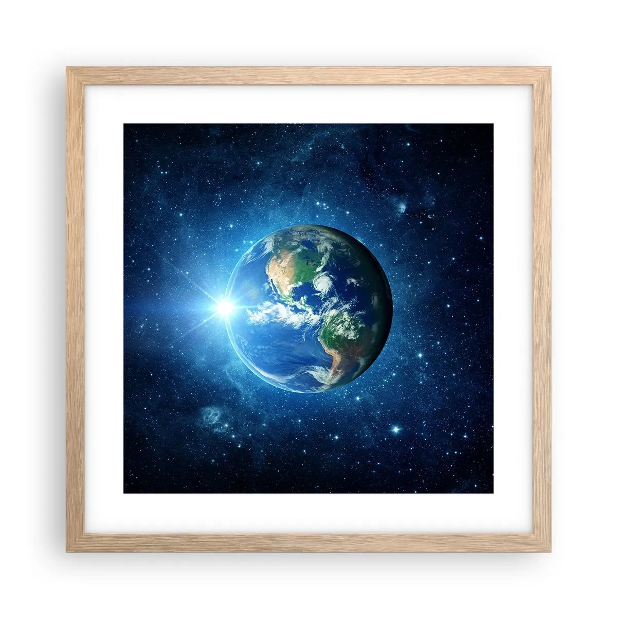 Een poster in een licht eiken lijst - We zijn in de hemel - 40x40 cm