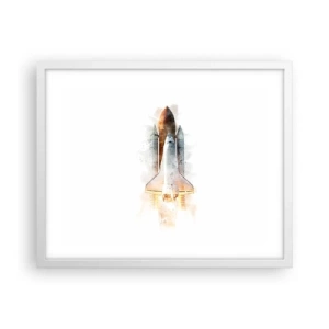 Poster in een witte lijst - Ontdekkingsreizigers, aan de slag - 50x40 cm