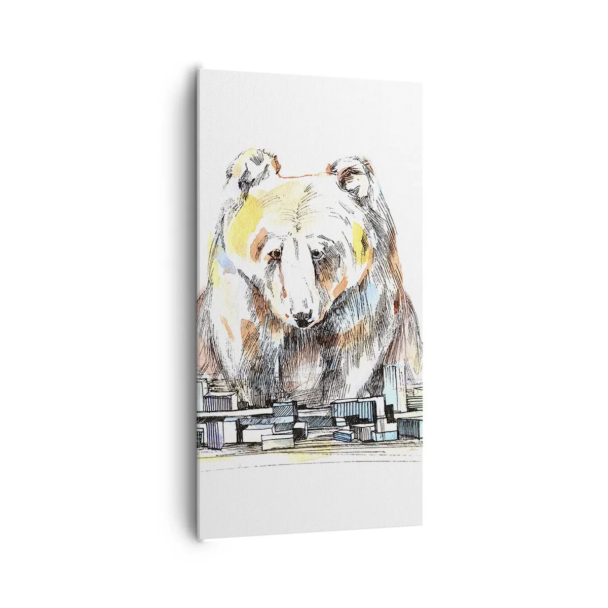 Schilderen op canvas - Hoe kun je zo leven? - 65x120 cm