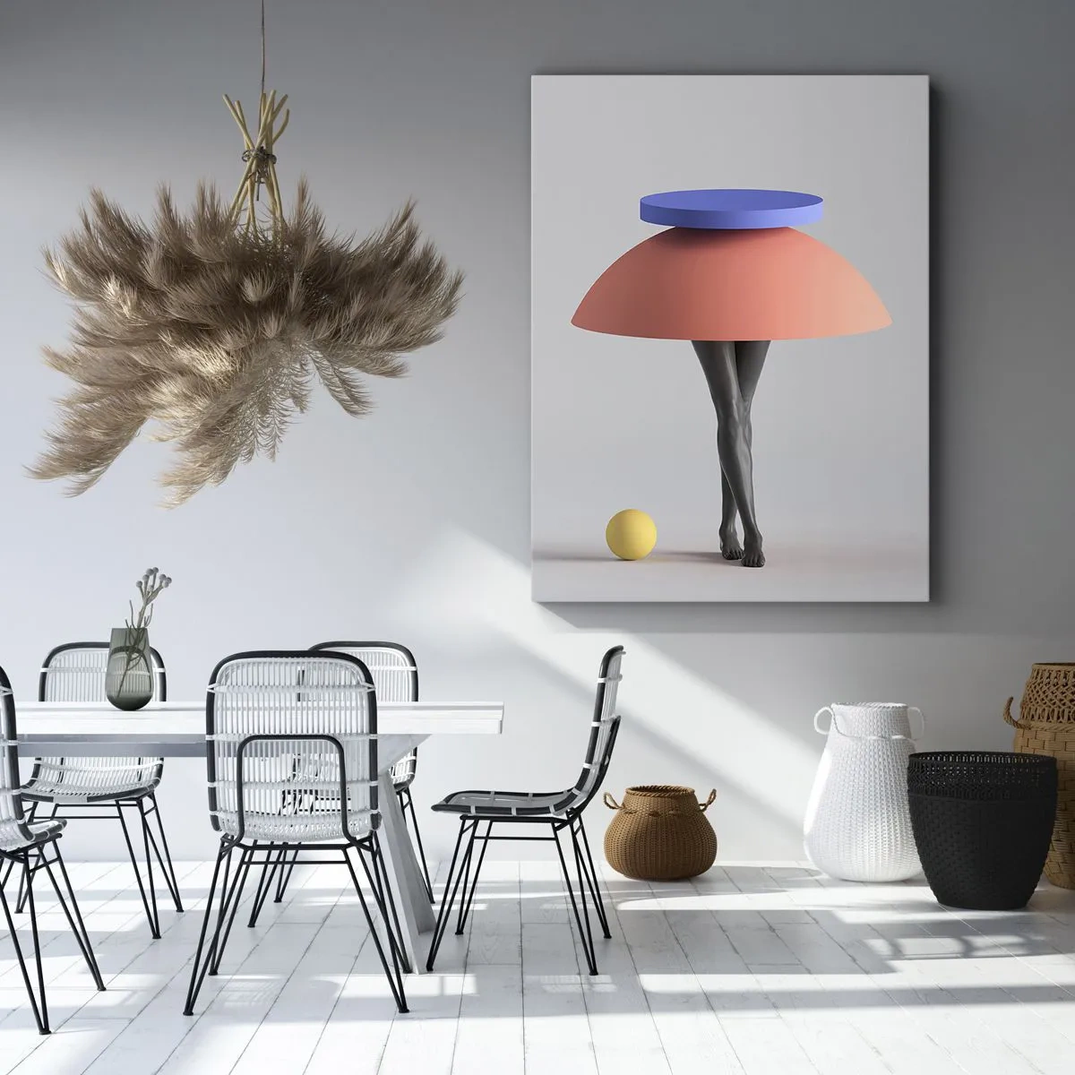 Schilderen op canvas - Surrealistische compositie - 45x80 cm