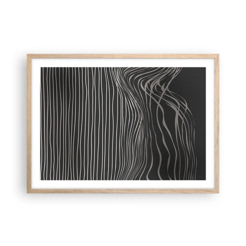 Een poster in een licht eiken lijst - Ritme en accent - 70x50 cm