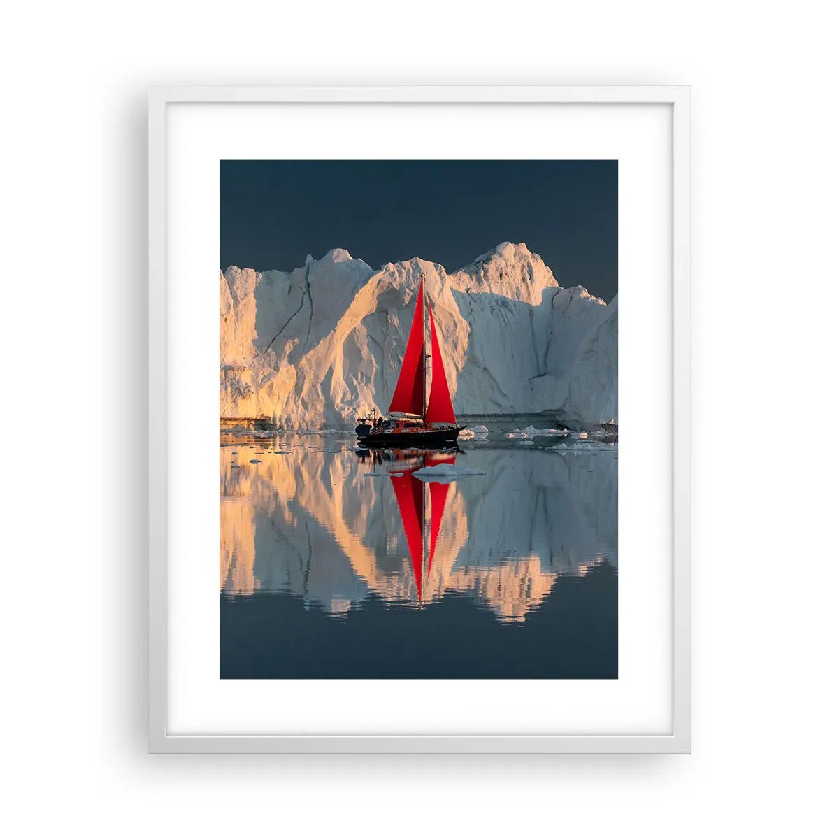 Poster in een witte lijst - Aan de rand van de wereld - 40x50 cm