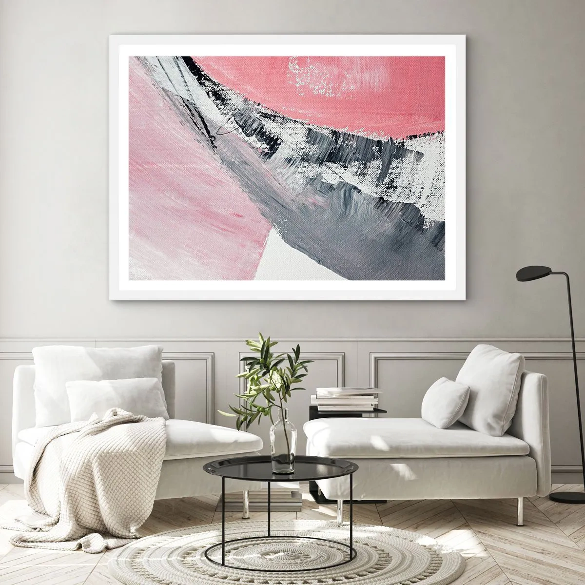 Poster in een witte lijst - Bijpassende compositie - 91x61 cm