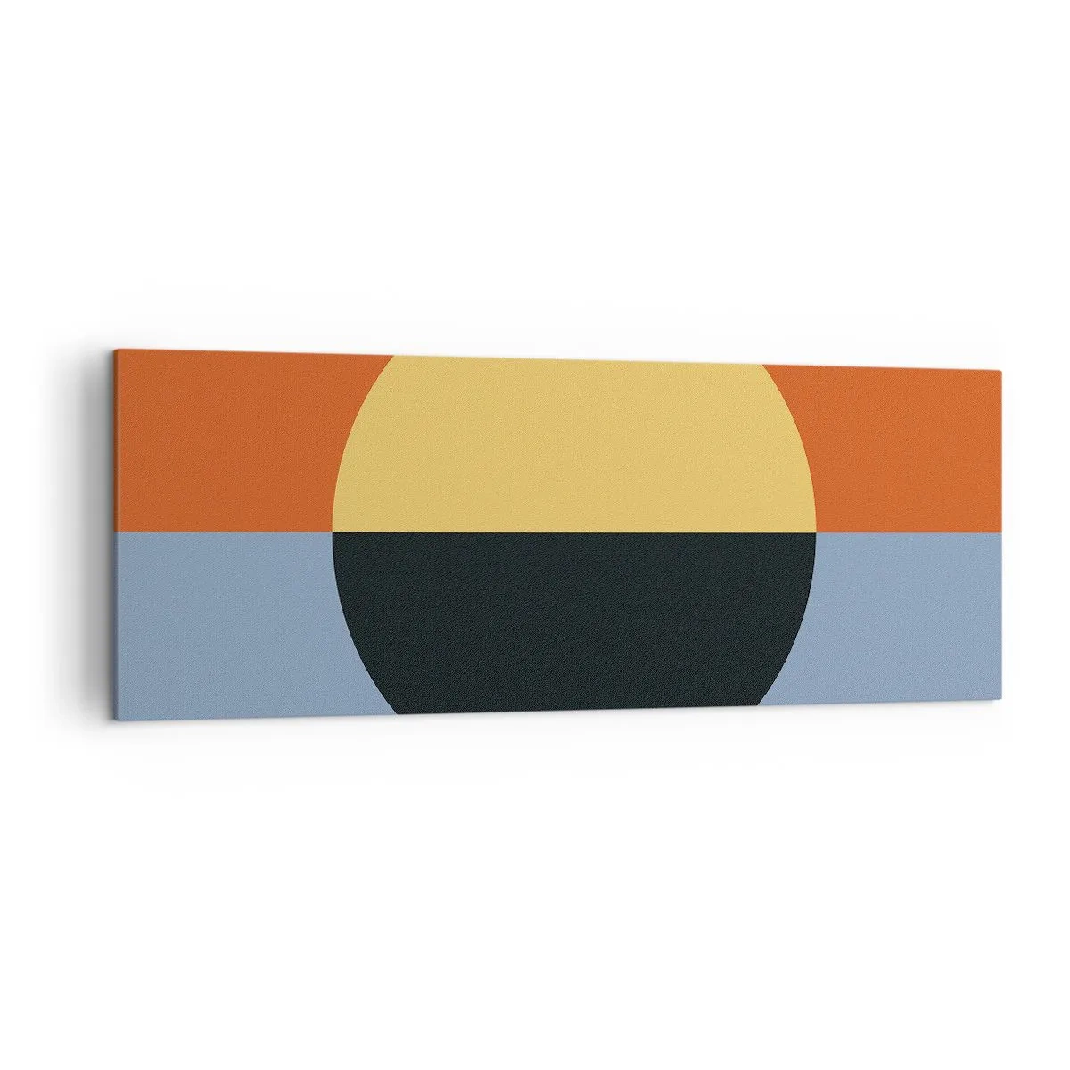 Schilderen op canvas - Een compositie van warmte en koelte - 140x50 cm