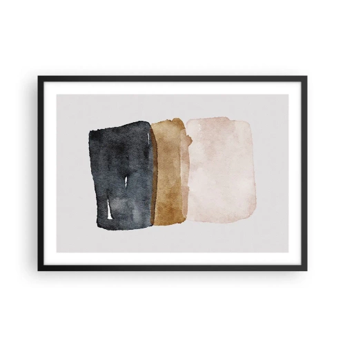 Poster in een zwarte lijst - De samenstelling van de kleuren van de aarde - 70x50 cm