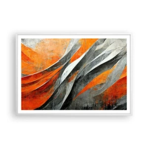 Poster in een witte lijst - Hitte en koude - 100x70 cm