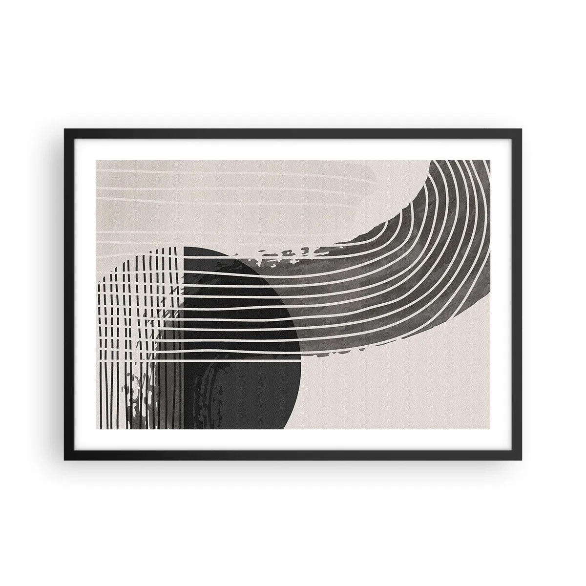 Poster in een zwarte lijst - Daar en terug - 70x50 cm