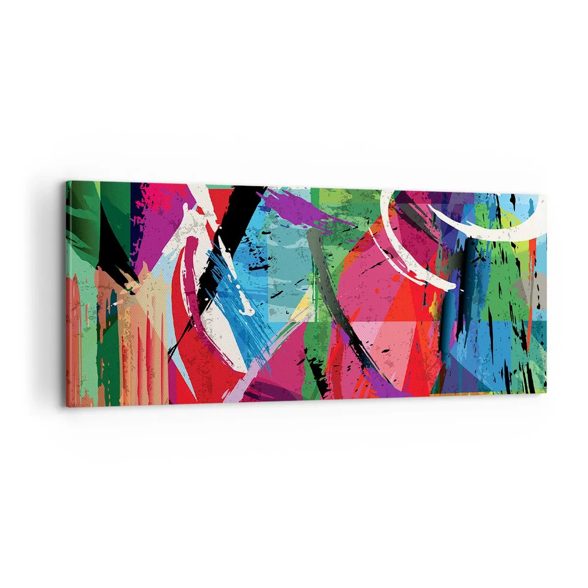 Schilderen op canvas - Snel, levendig en opzwepend - 100x40 cm