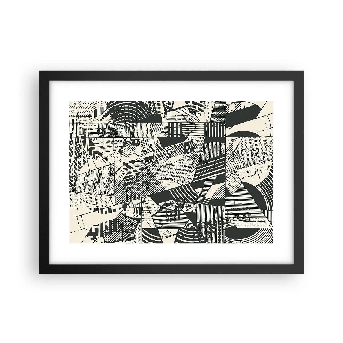 Poster in een zwarte lijst - De dynamiek van nu - 40x30 cm