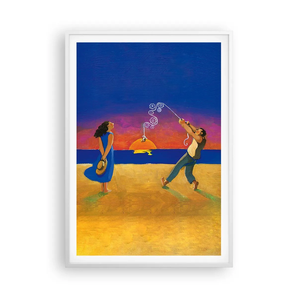 Poster in een witte lijst - Meer dan een sterretje uit de lucht - 70x100 cm