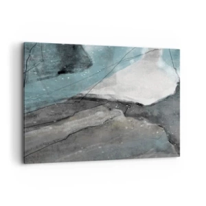 Schilderen op canvas - Abstractie: rotsen en ijs - 120x80 cm