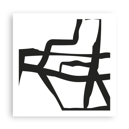 Poster - Zwart-wit ontwerp - 60x60 cm