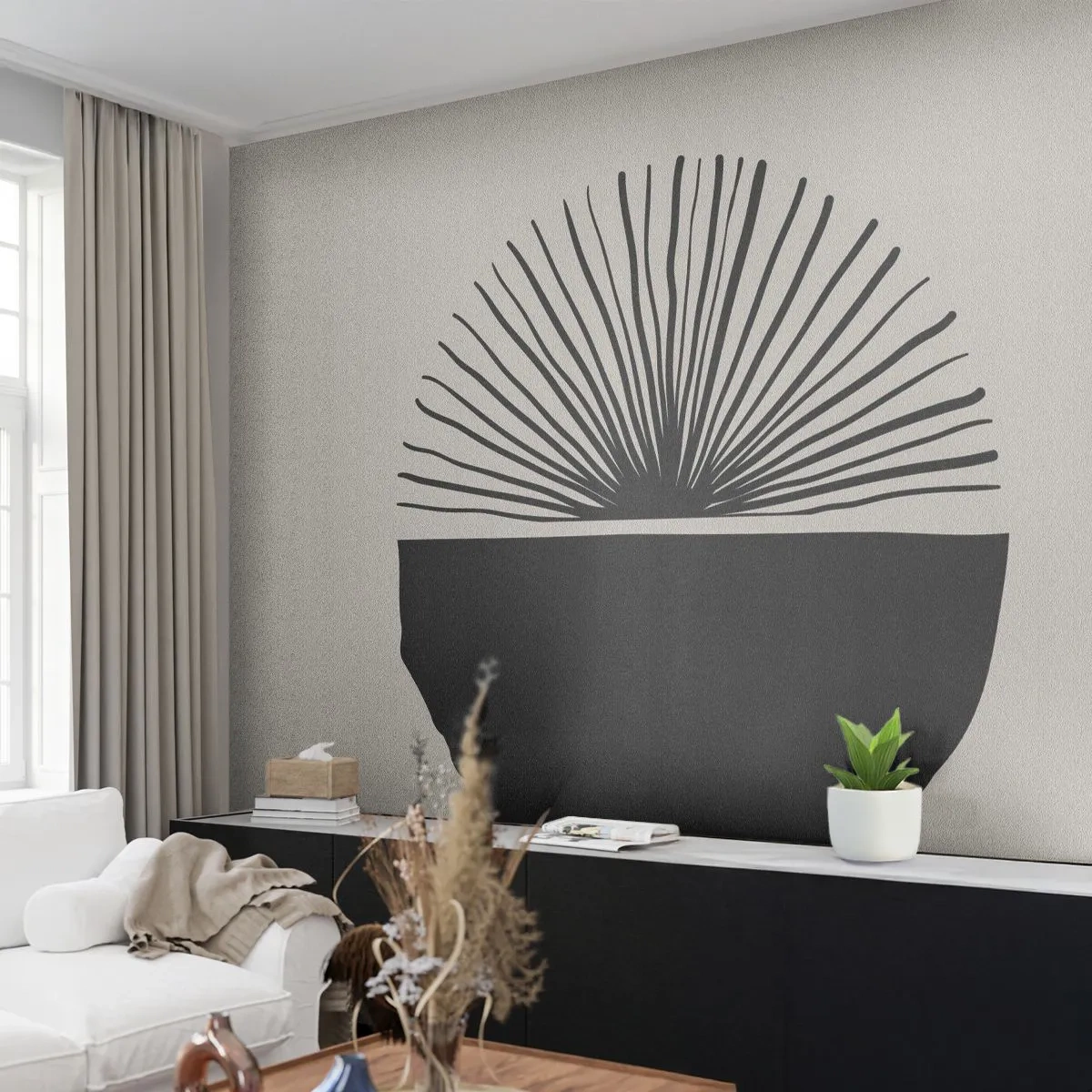 Fotobehang op maat Premium Sand - Een scala aan mogelijkheden - Boho, Minimalistisch, Schetsen