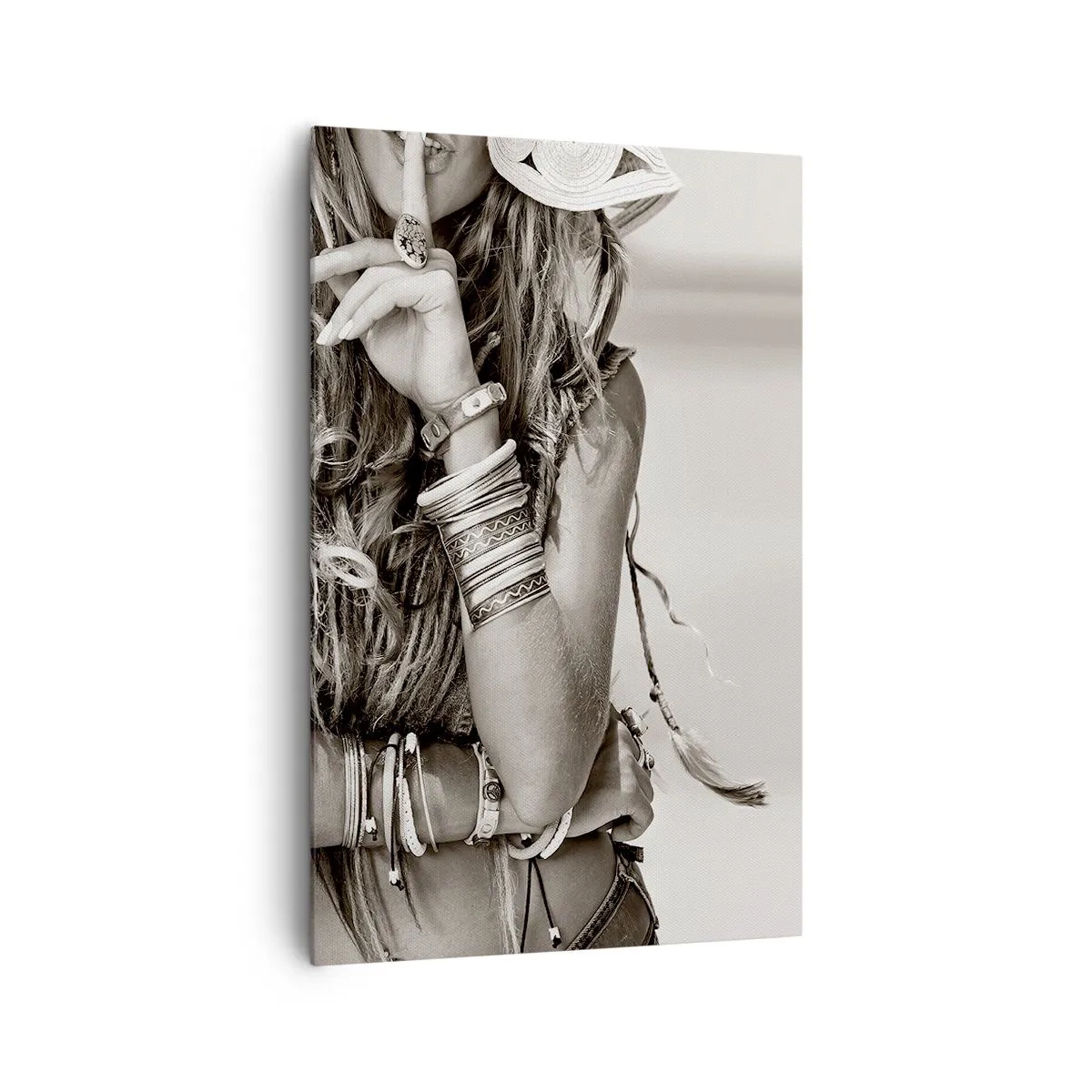 Schilderen op canvas - Waarom een ​​meisje - 80x120 cm