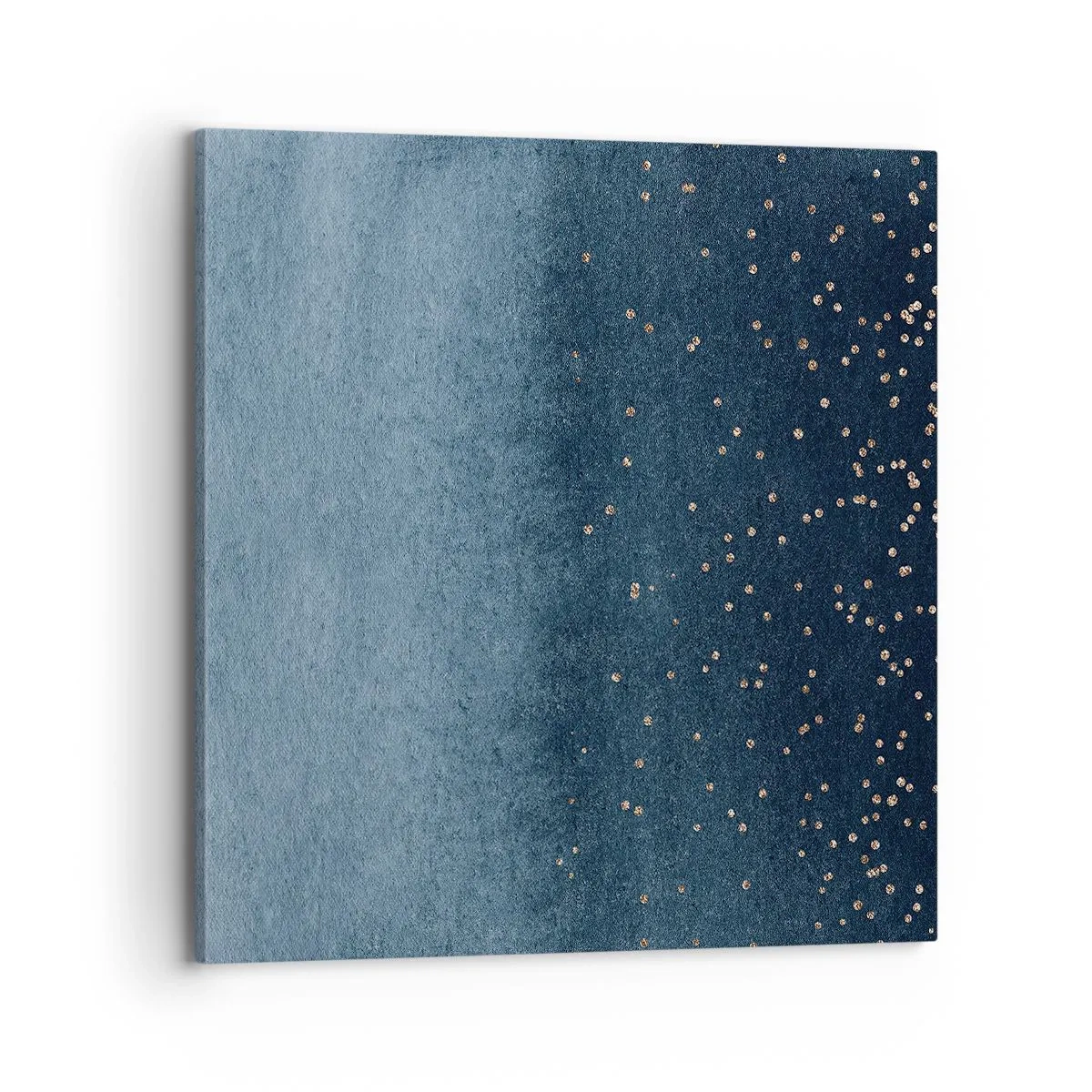 Schilderen op canvas - Samenstelling - blauwe fasen - 70x70 cm