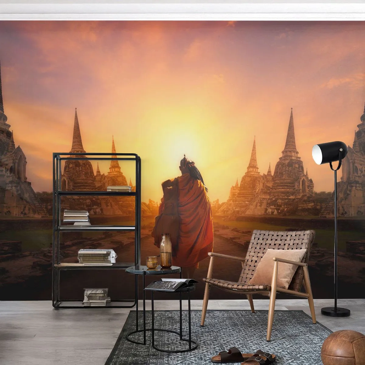 Zelfklevend Fotobehang Deluxe Sticker - In vrede voor de eeuwigheid - Thailand, Boeddhisme, tempel - 200x140 cm