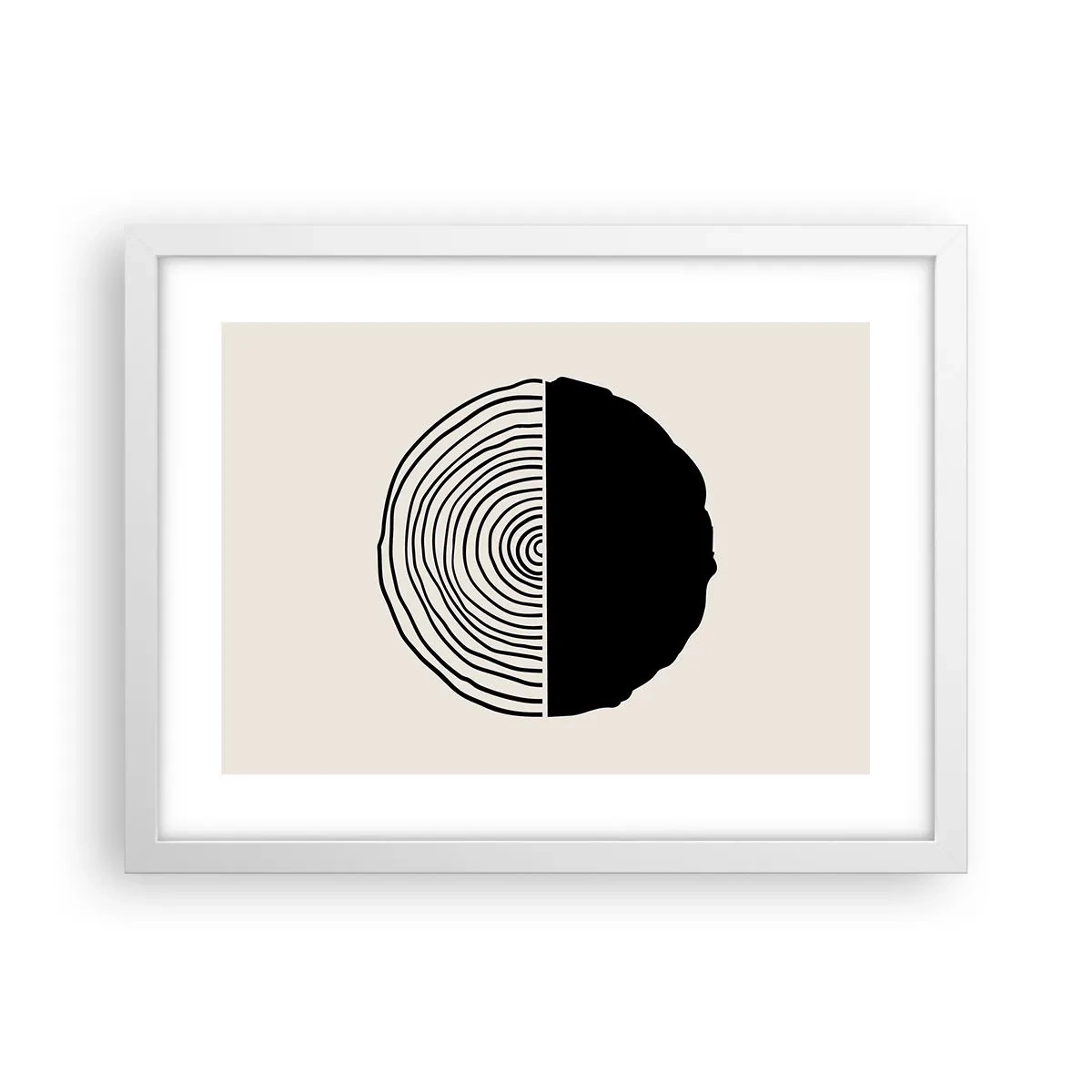 Poster in een witte lijst - Half om half - 40x30 cm