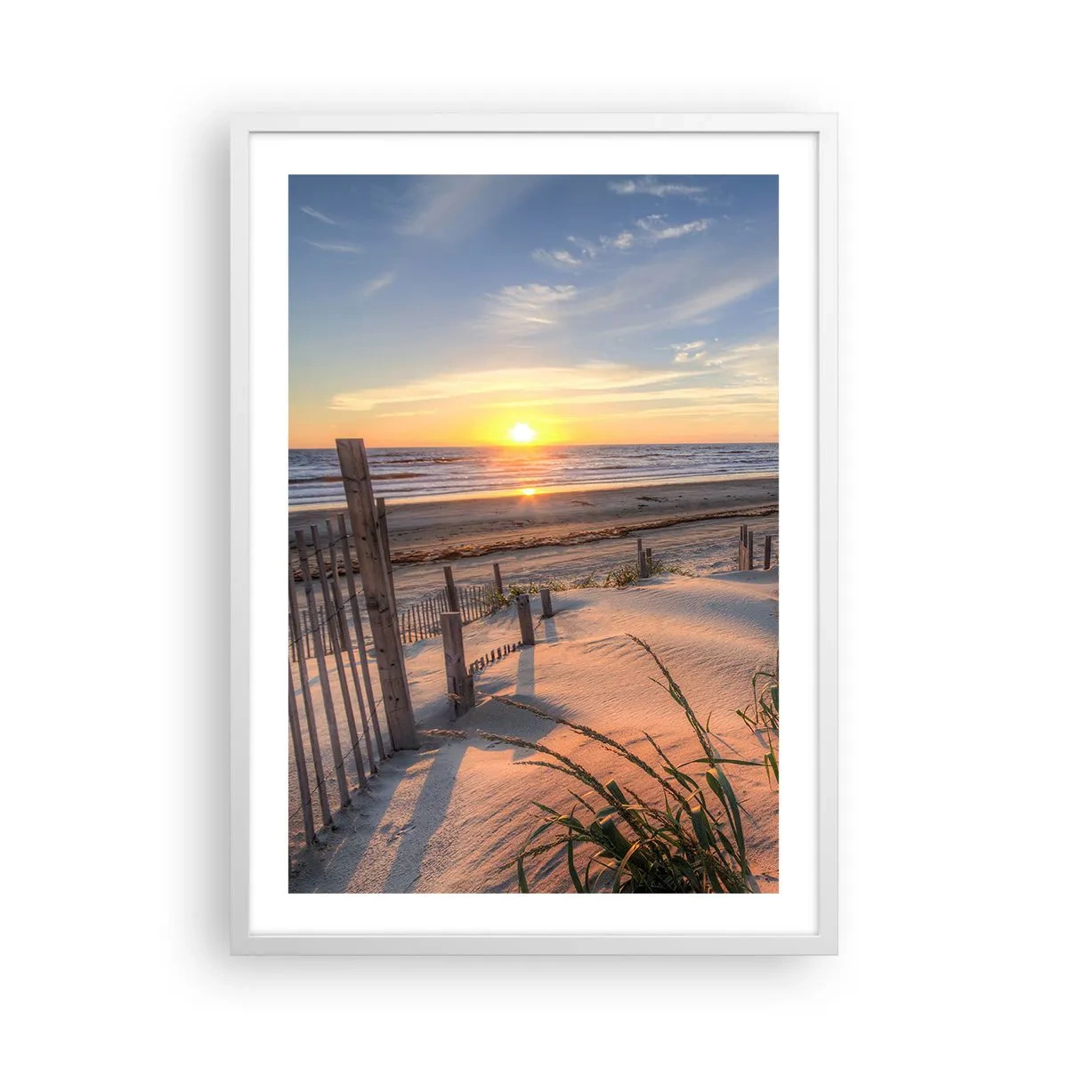 Poster in een witte lijst - Glans en schaduw van de wind - 50x70 cm