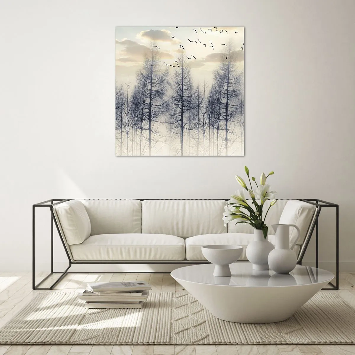 Schilderen op glas - Bosgeesten - 70x70 cm