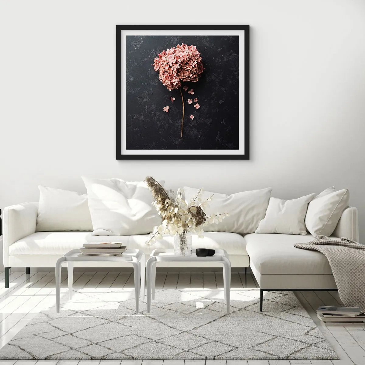 Poster in een zwarte lijst - Een echt romantisch teken - 40x40 cm