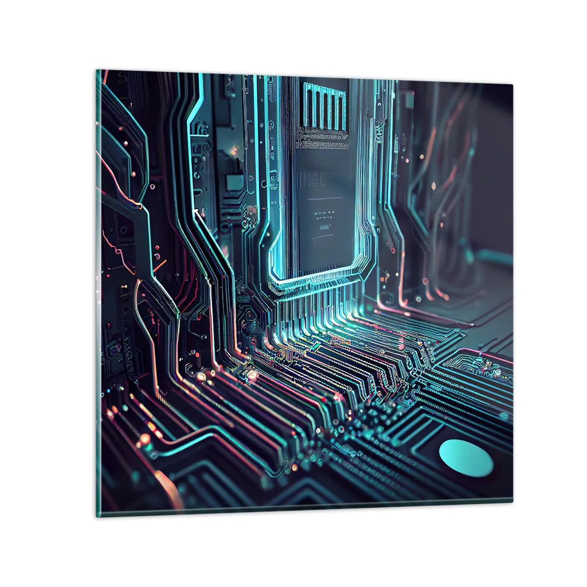 Schilderen op glas - Ik ben aan het denken… - 70x70 cm