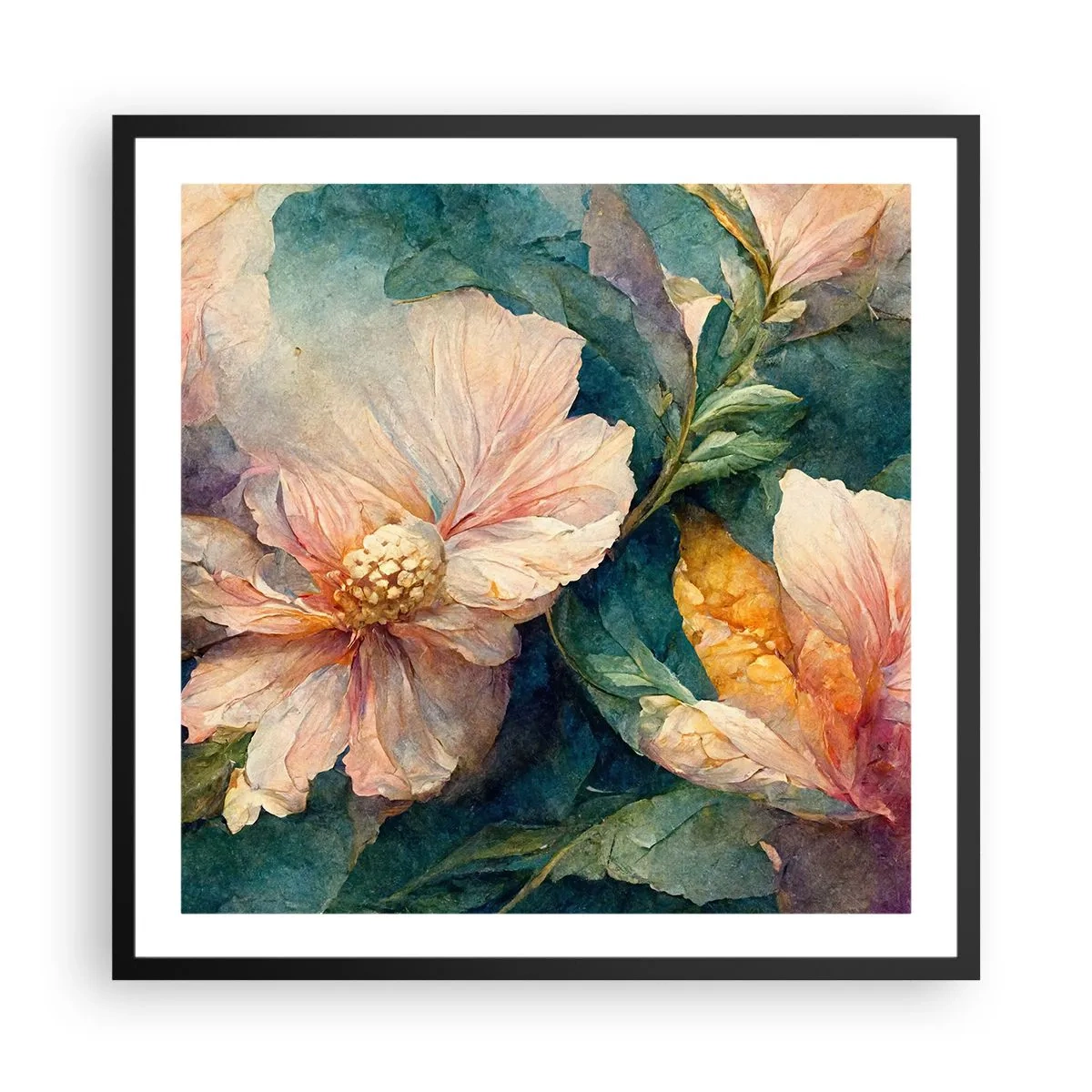 Poster in een zwarte lijst - Gewoon subtiliteit - 60x60 cm