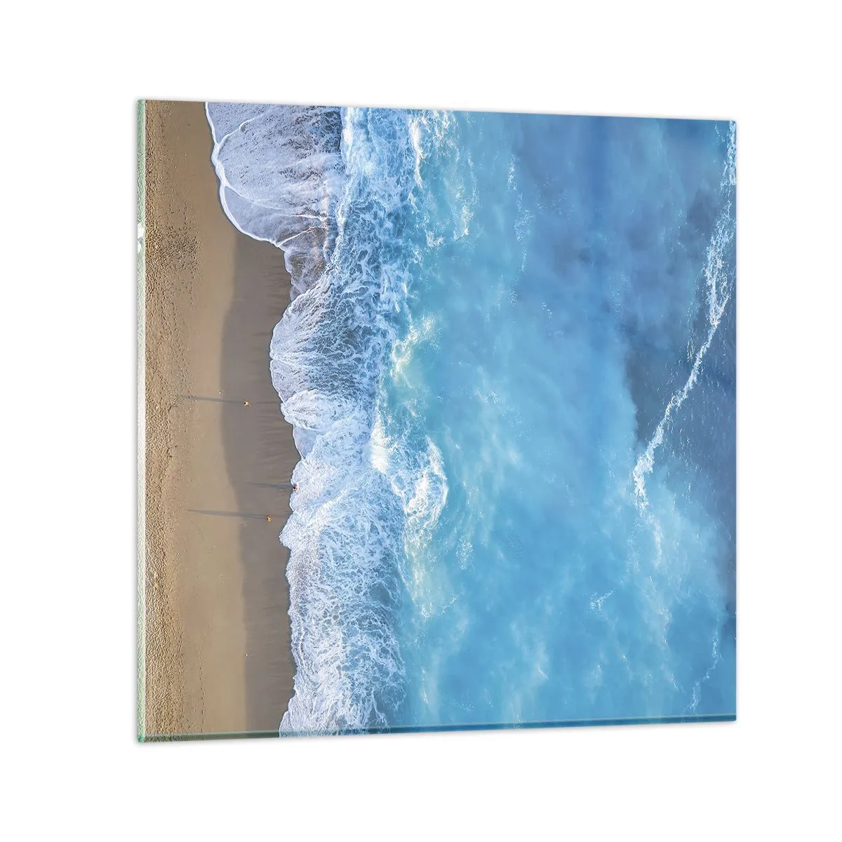 Schilderen op glas - De kracht van blauw - 70x70 cm