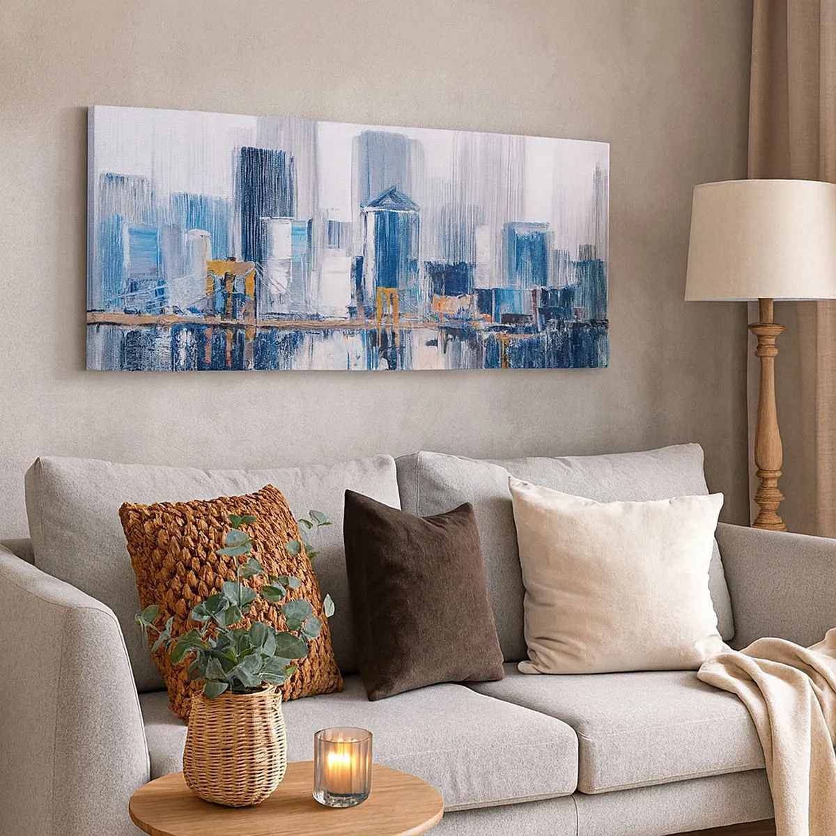 Schilderen op canvas - New Yorkse impressie - 100x40 cm
