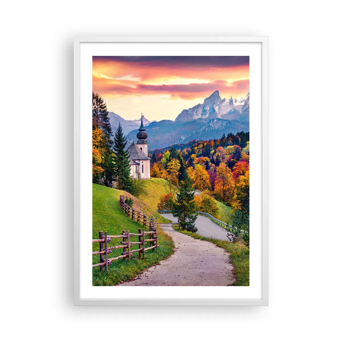 Poster in een witte lijst - Landschap zoals geschilderd - 50x70 cm