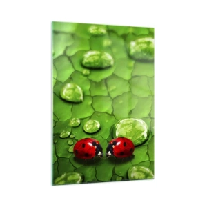 Schilderen op glas - Ontmoeting in het groen - 50x70 cm