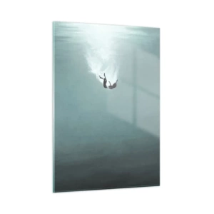 Schilderen op glas - In de armen van de oceaan - 50x70 cm