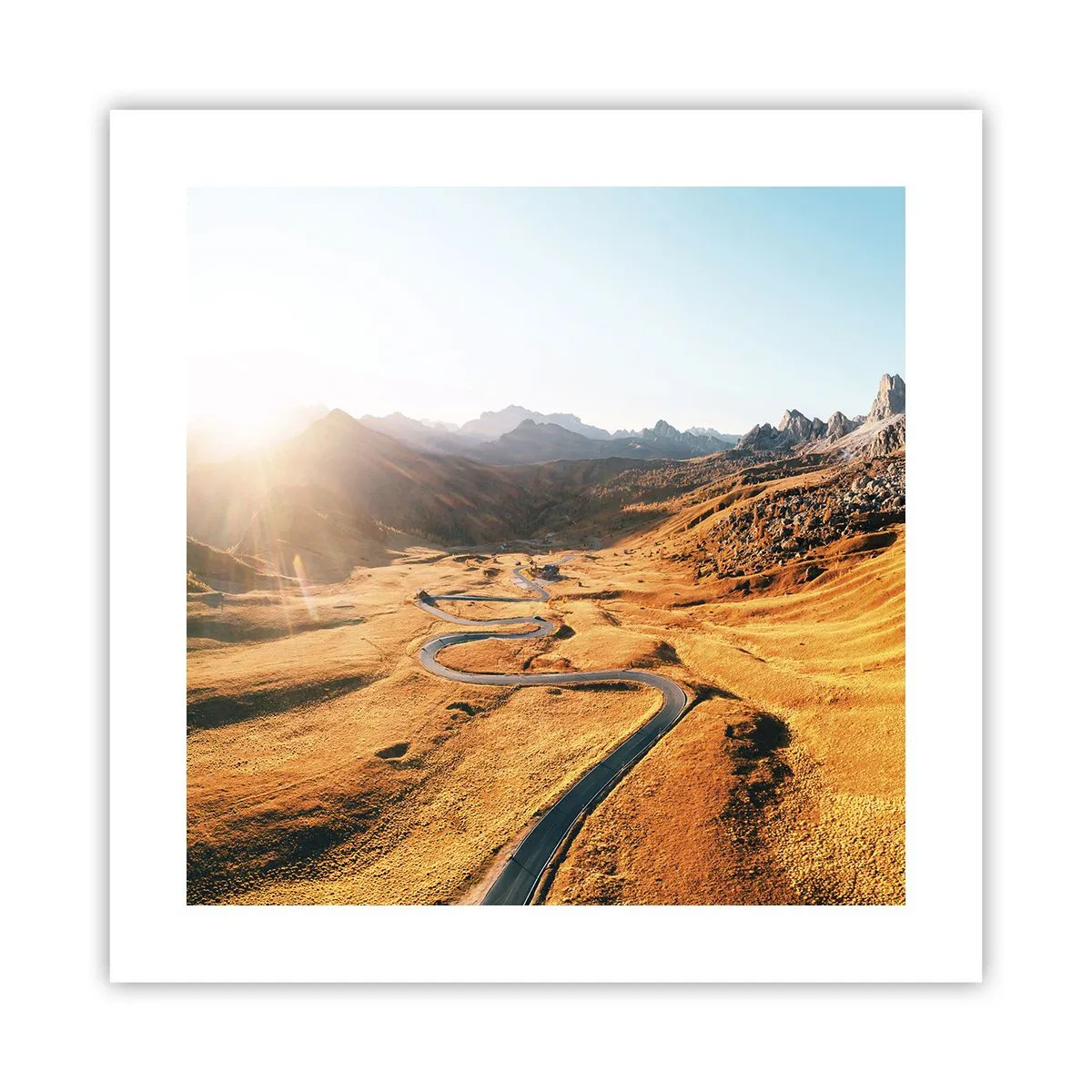 Poster - In een gouden vallei - 40x40 cm