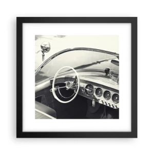 Poster in een zwarte lijst - Weer voor de rijken - 30x30 cm