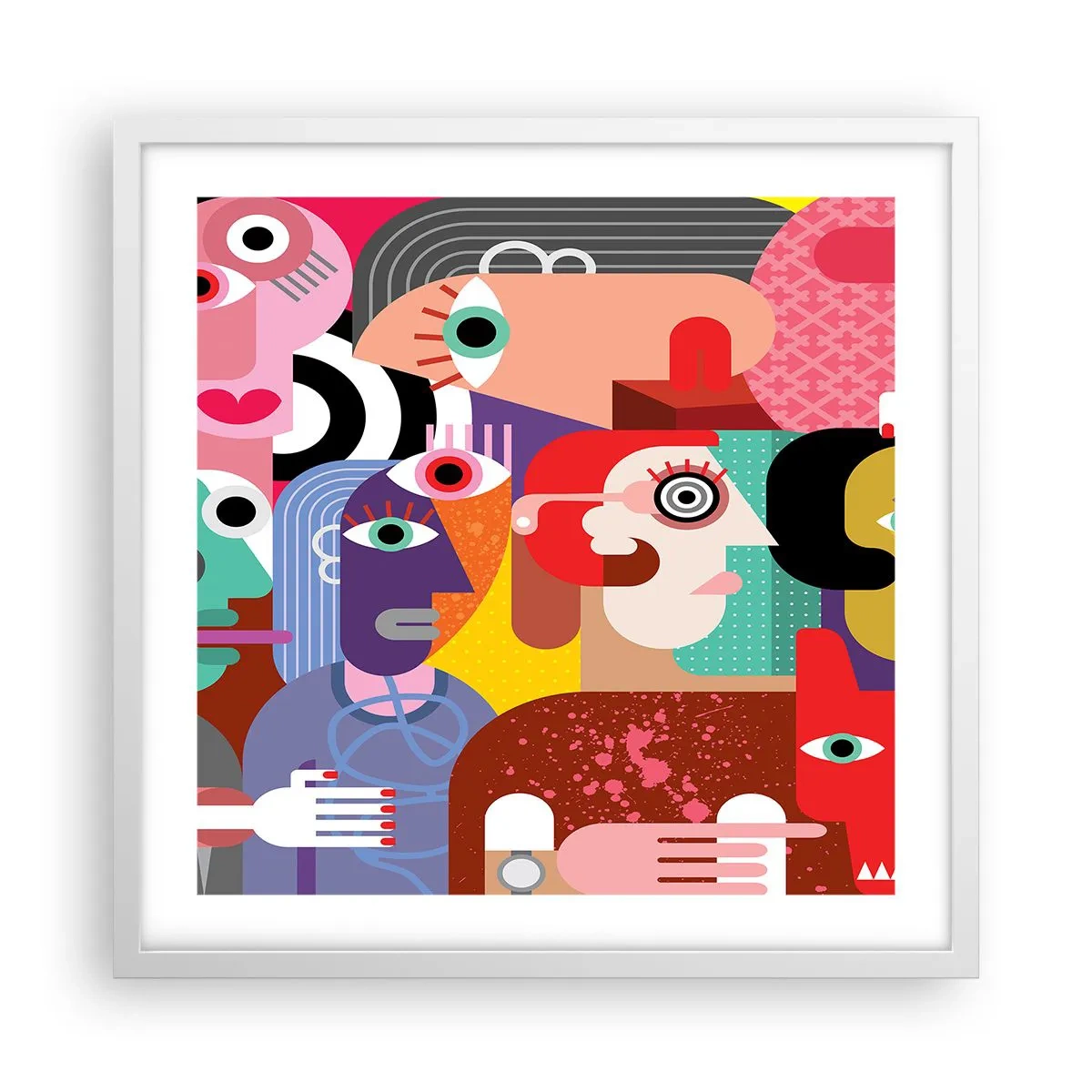 Poster in een witte lijst - Wij zijn van de heer Picasso - 50x50 cm