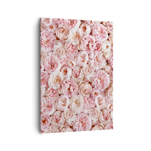 Schilderen op canvas - Een bed van rozen - 50x70 cm