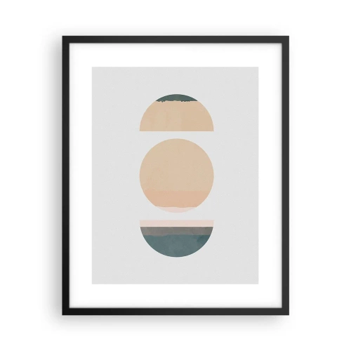 Poster in een zwarte lijst - Een Wiel achter een andere - 40x50 cm