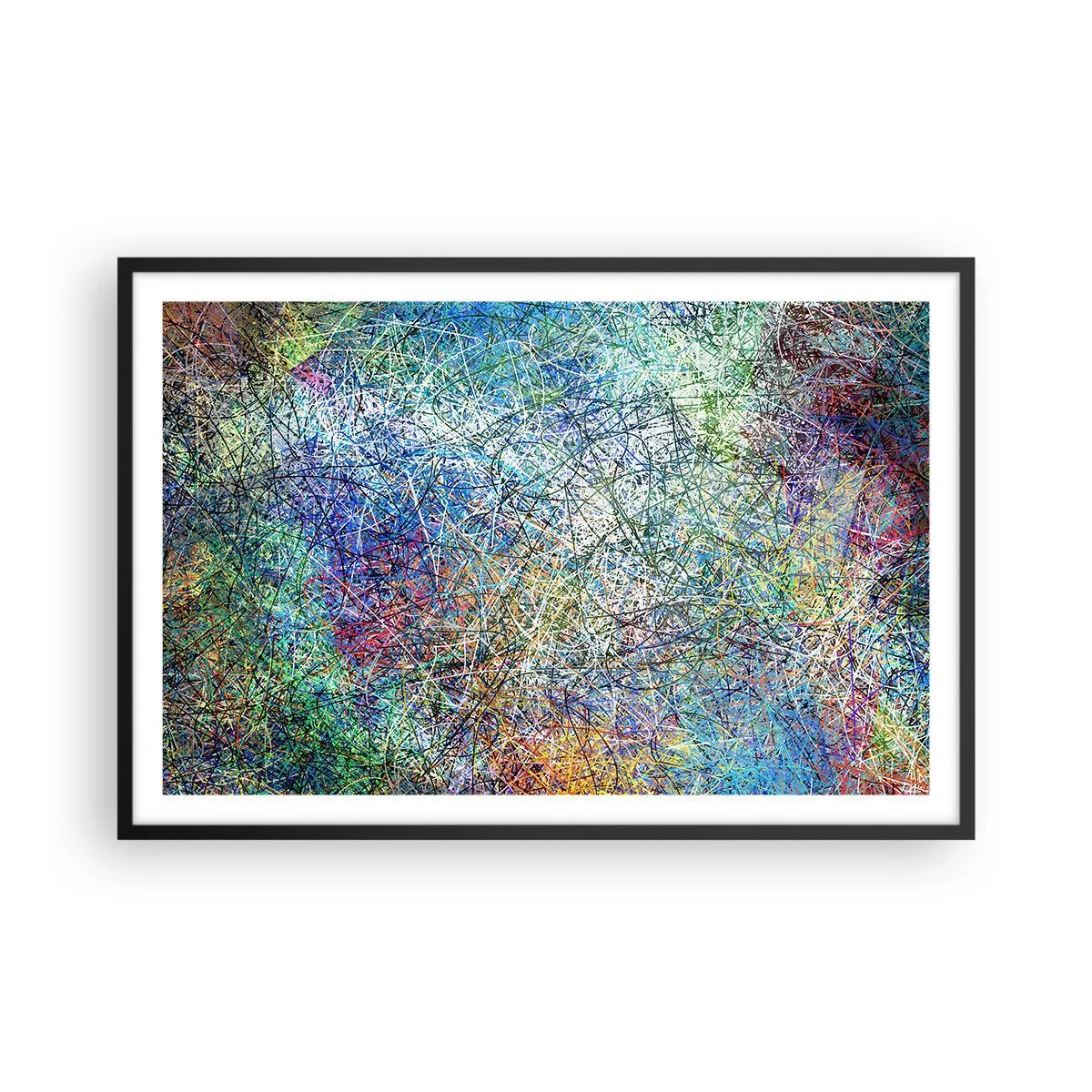 Poster in een zwarte lijst - Het is niet zo eenvoudig - 91x61 cm