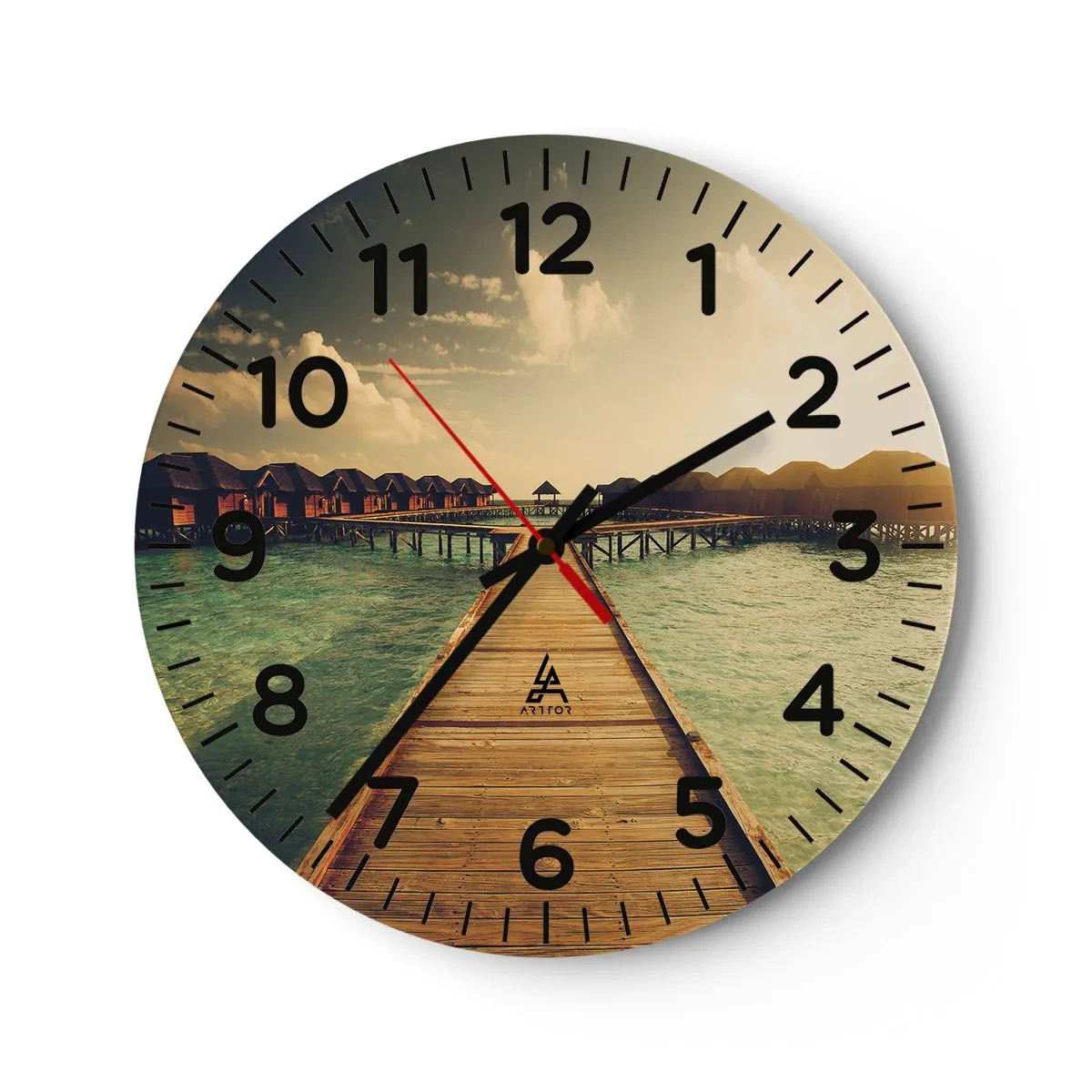 Wandklok - Klok - Een warme uitnodiging - 30x30 cm