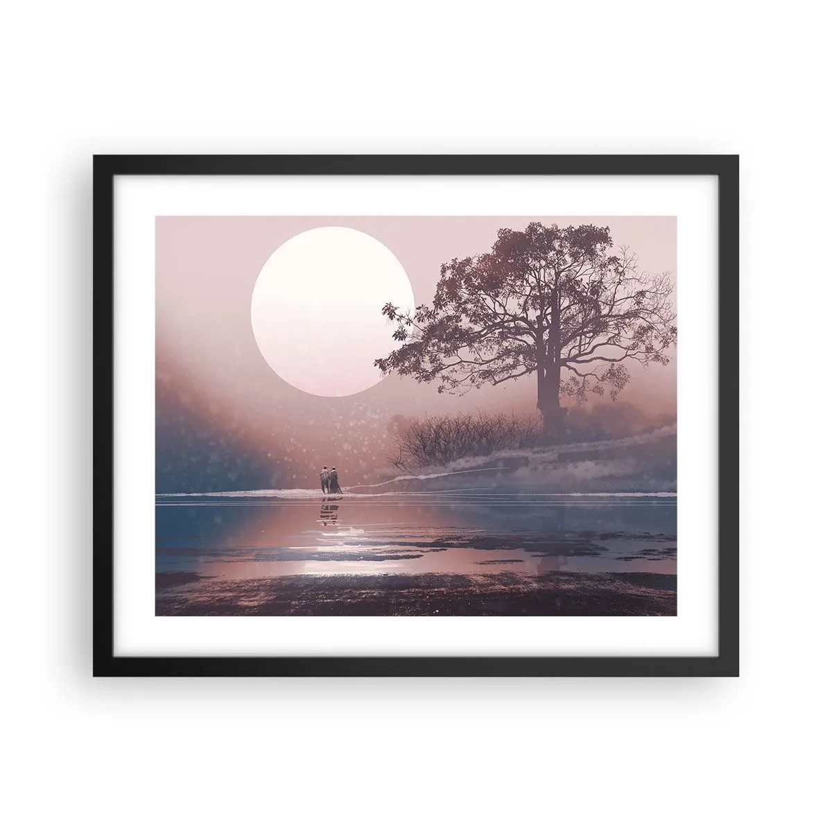 Poster in een zwarte lijst - nacht wonderen - 50x40 cm