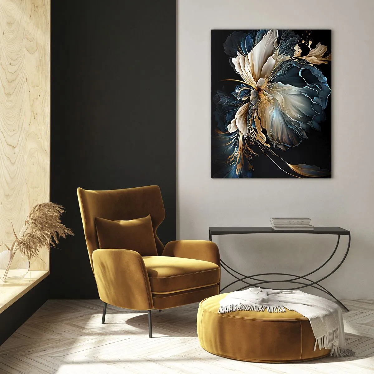 Schilderen op glas - Sprookjesachtige varenbloem - 80x120 cm