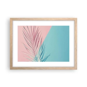 Een poster in een licht eiken lijst - Tropische impressie - 40x30 cm